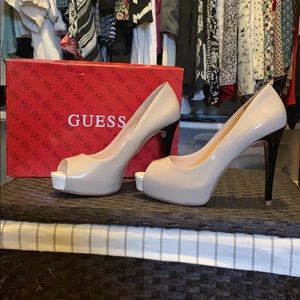 Guess peep toe stiletto heals